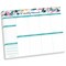 bloom daily planners Planning Pad, 8.5" x 11", Horizontal Weekly Planner, Teal Floral